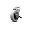 Service Caster 3 Inch Thermoplastic Rubber Wheel Top Plate Swivel Caster with Brake SCC SCC-05S310-TPRS-SLB - alternate 1